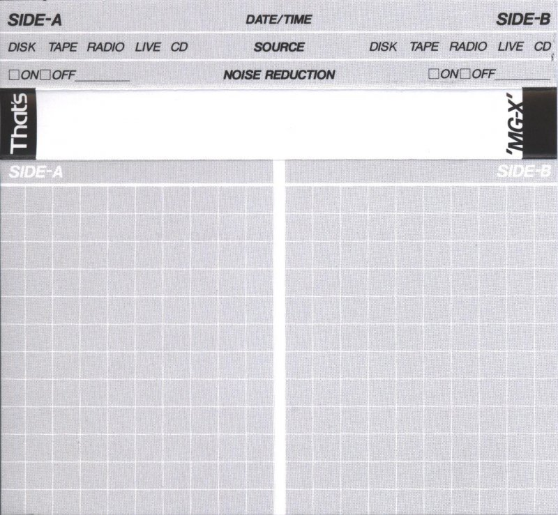 Compact Cassette Thats MG-X 60 Type IV Metal 1990 Europe