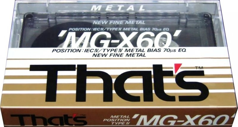 Compact Cassette Thats MG-X 60 Type IV Metal 1990 Europe