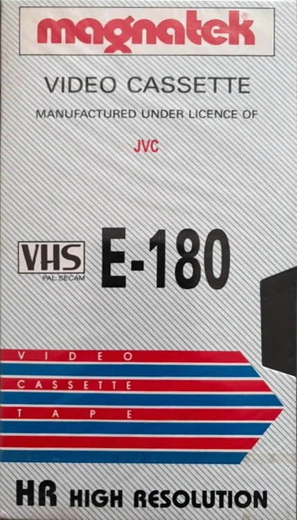 VHS, Video Home System Magnatek 180 Type I Normal Europe