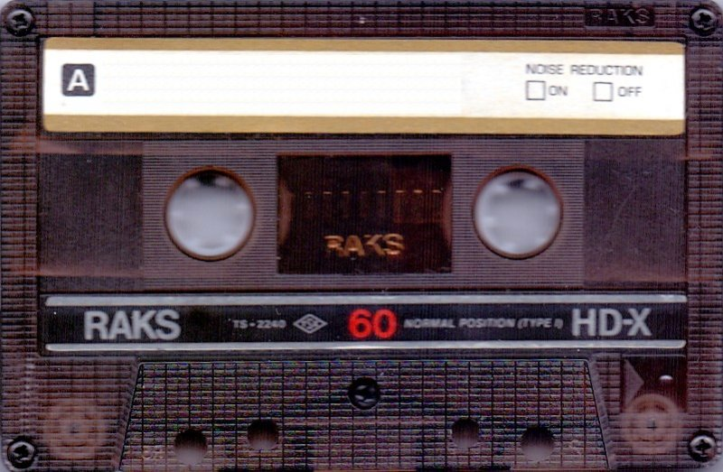 Compact Cassette RAKS HD-X 60 Type I Normal 1989 Europe