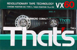 Compact Cassette Thats VX 60 Type II Chrome 1987 Europe