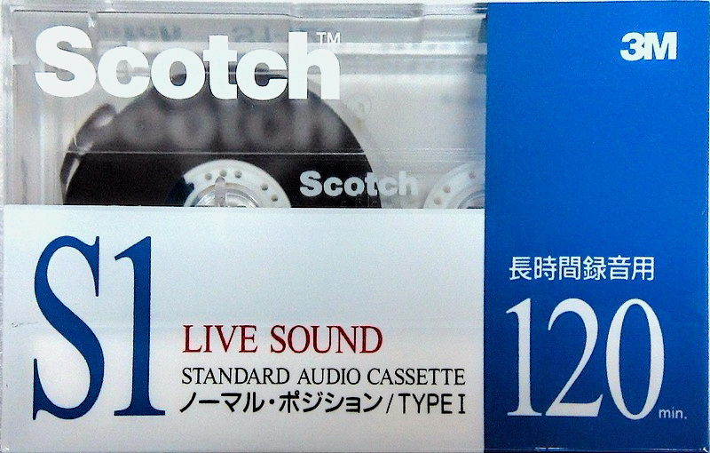 Compact Cassette Scotch S1 Live Sound 120 "S1-120 JM-0090-4295-4" Type I Normal 1993 Japan