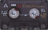 Compact Cassette AXIA A1 10 "A1SB 10" Type I Normal 1997 Japan