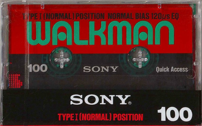 Compact Cassette Sony Walkman 100 Type I Normal 1989 Europe