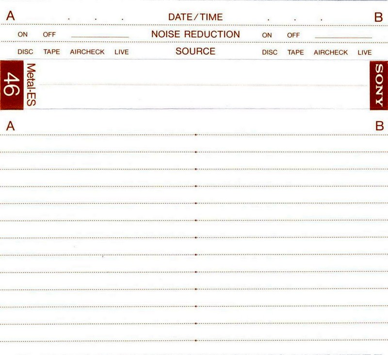 Compact Cassette: Sony  - Metal-ES 46