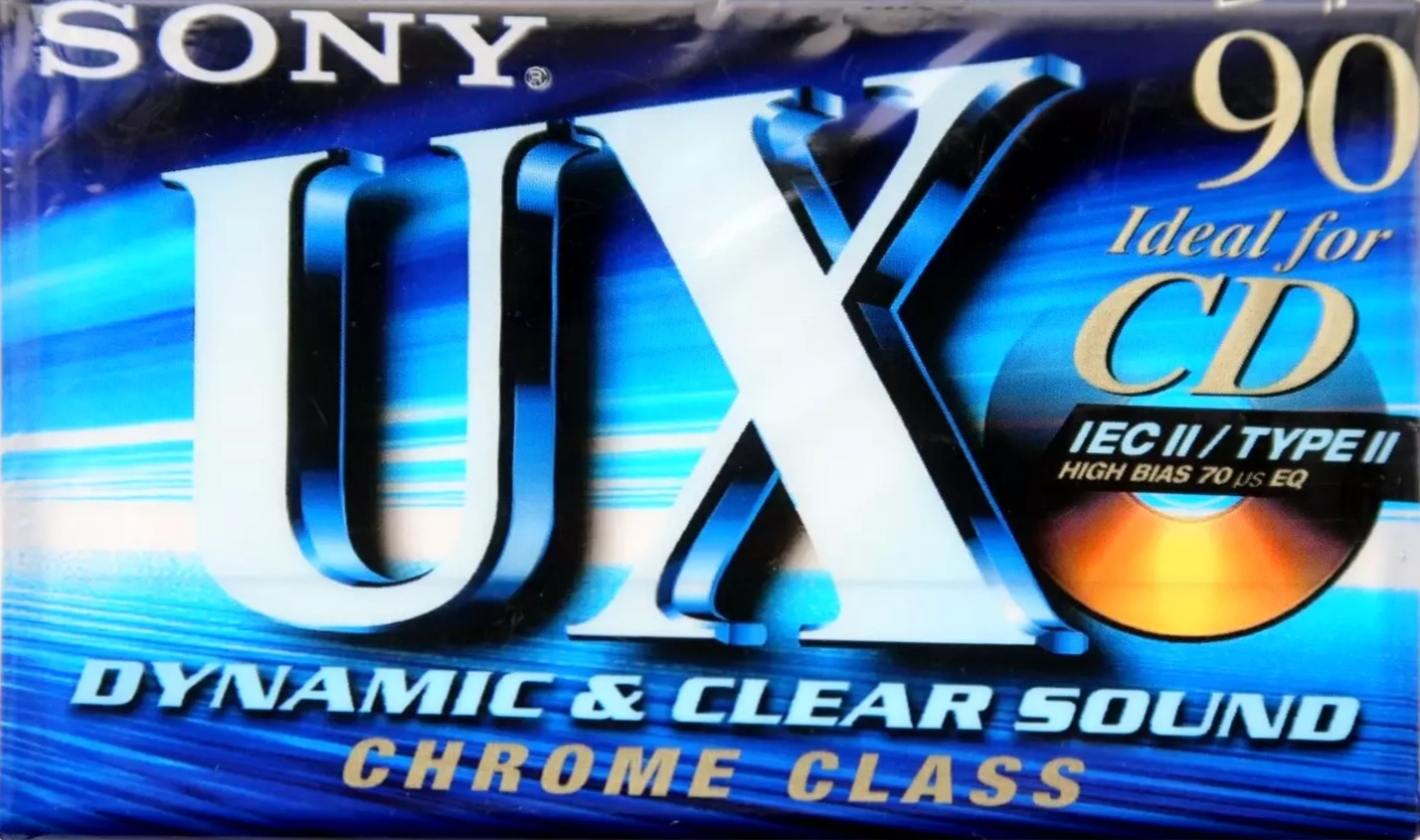 Compact Cassette Sony UX 90 "C-90UXD" Type II Chrome 2000 Europe