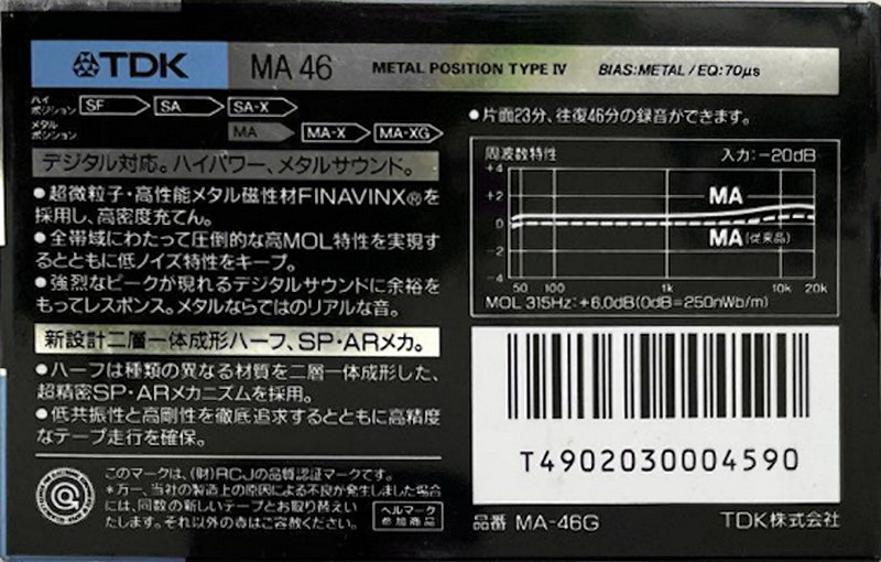 Compact Cassette: TDK  - MA 46