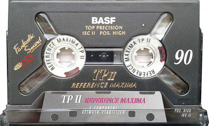 Compact Cassette BASF TP II Reference Maxima 90 Type II Chrome 1995 Europe