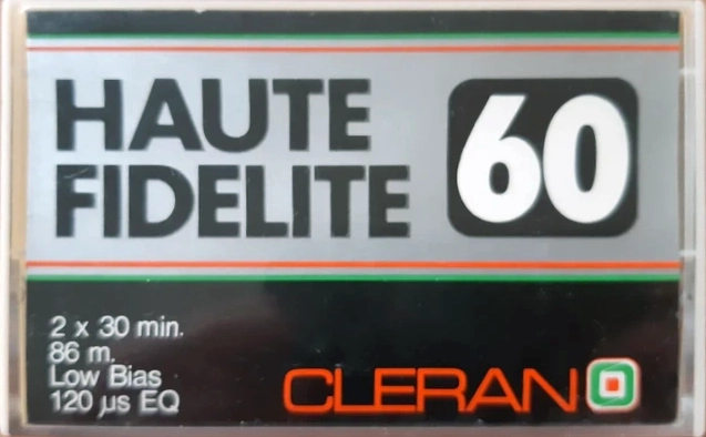 Compact Cassette Cleran Haute Fidelite 60 Type I Normal 1986 France