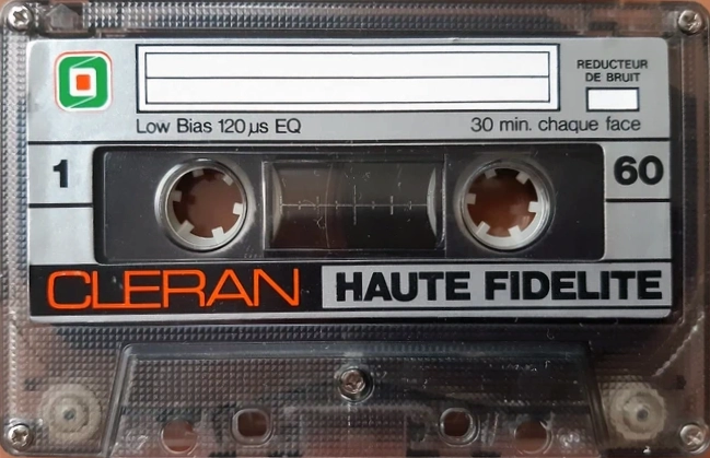 Compact Cassette Cleran Haute Fidelite 60 Type I Normal 1986 France