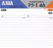 Compact Cassette AXIA PS-I / PS-1 46 "J" Type I Normal 1985 Japan