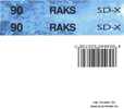 Compact Cassette RAKS SD-X 90 Type II Chrome 1993 Europe