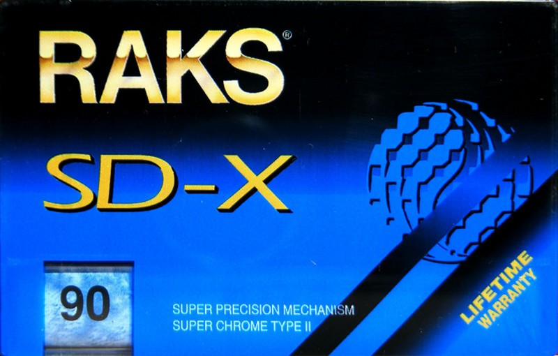Compact Cassette RAKS SD-X 90 Type II Chrome 1993 Europe