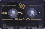 Compact Cassette RAKS SD-X 90 Type II Chrome 1993 Europe