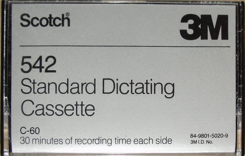 Compact Cassette Scotch 542 60 Dictating Cassette South Korea
