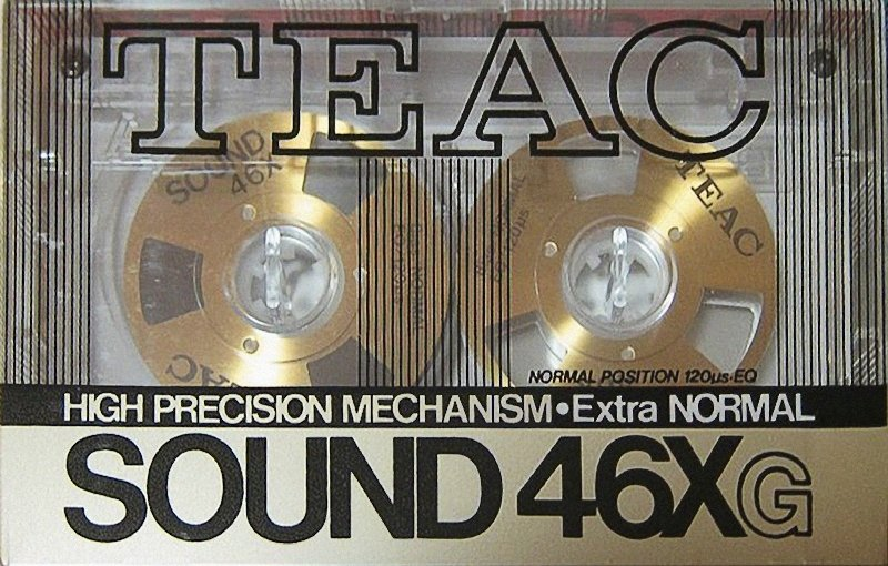 Compact Cassette Teac SOUND 46X 46 "46XG" Type I Normal 1986 Japan