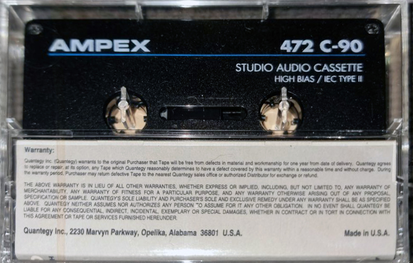 Compact Cassette Ampex 472 90 Type II Chrome 1995 USA