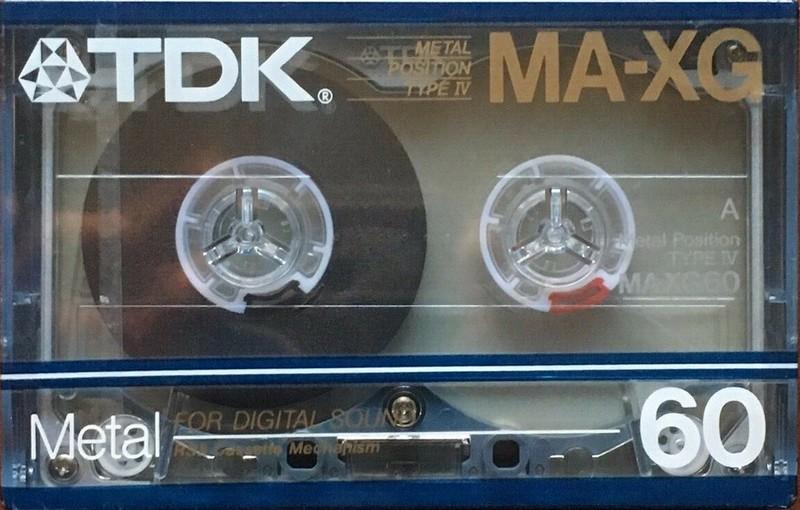 Compact Cassette TDK MA-XG 60 Type IV Metal 1986 North America