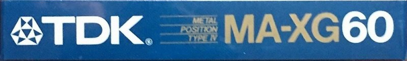Compact Cassette TDK MA-XG 60 Type IV Metal 1986 North America