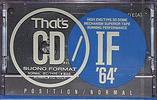 Compact Cassette Thats CD-IF 64 Type I Normal 1990 Japan