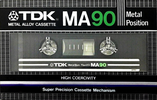 Compact Cassette TDK MA 90 Type IV Metal 1982 Japan