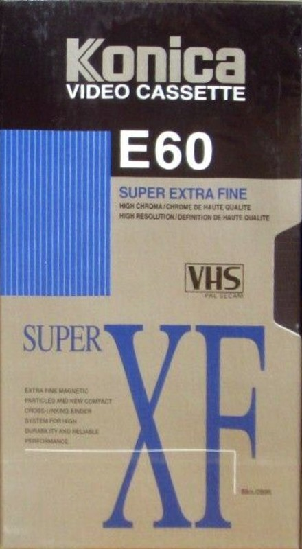 VHS, Video Home System Konica Super XF 60 "E-60 SXF" Type I Normal 1990 Worldwide