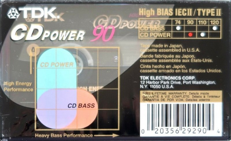 Compact Cassette: TDK  - CD Power 90