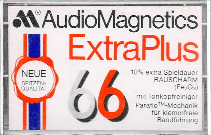 Compact Cassette Audio Magnetics Extra Plus 66 Type I Normal 1977 Germany