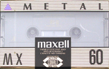 Compact Cassette Maxell MX 60 Type IV Metal 1992 North America
