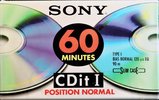 Compact Cassette Sony CDit I 60 Type I Normal 1992 North America