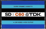Compact Cassette TDK SD 60 Type I Normal 1973 Japan
