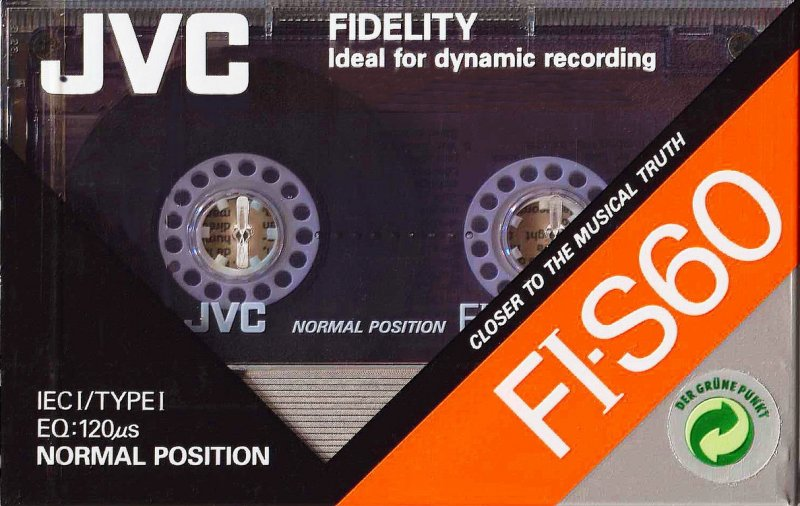 Compact Cassette JVC FI-S 60 "F1-S90EN" Type I Normal 1990 Europe