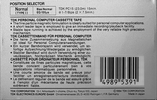 Compact Cassette TDK 15 "PC15" Computer Cassette 1984 Europe