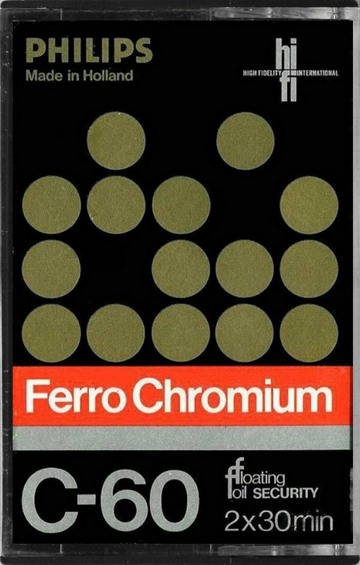 Compact Cassette Philips Ferro Chromium 60 Type III Ferro Chrome 1975 Europe