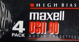4 pack Maxell US 90 "US II" Type II Chrome 1991 North America