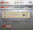 Compact Cassette Euroclube fx I 60 Type I Normal Portugal
