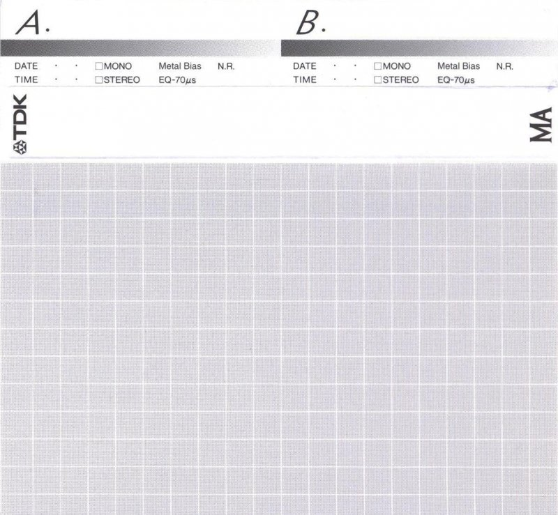 Compact Cassette TDK MA 46 "MA-46A" Type IV Metal 1994 Japan