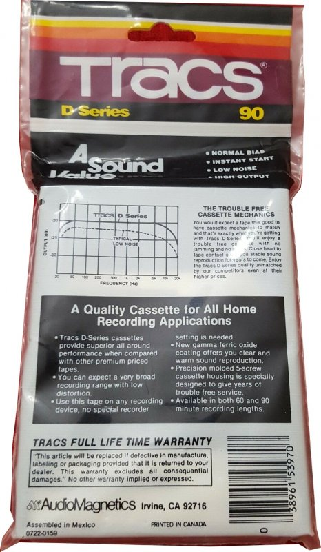 Soft Pack Tracs D Series 60 Type I Normal 1982 USA