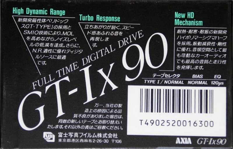 Compact Cassette: FUJI AXIA - GT-Ix 90