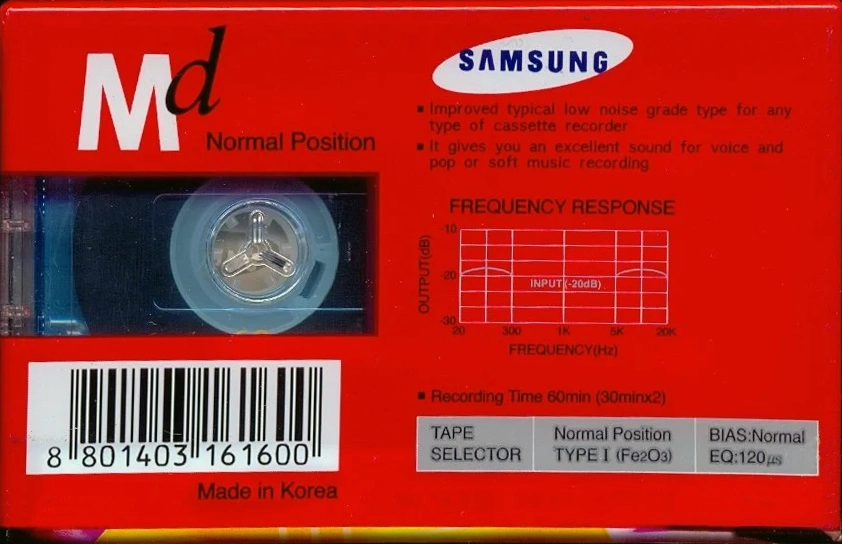 Compact Cassette Samsung MD 60 Type I Normal 2001 Europe