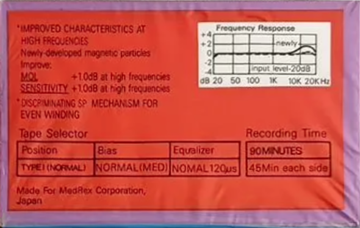 Compact Cassette Sunny 90 "HF" Type I Normal Indonesia