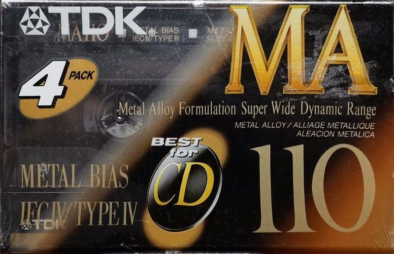 4 pack TDK MA 90 Type IV Metal 1992 North America