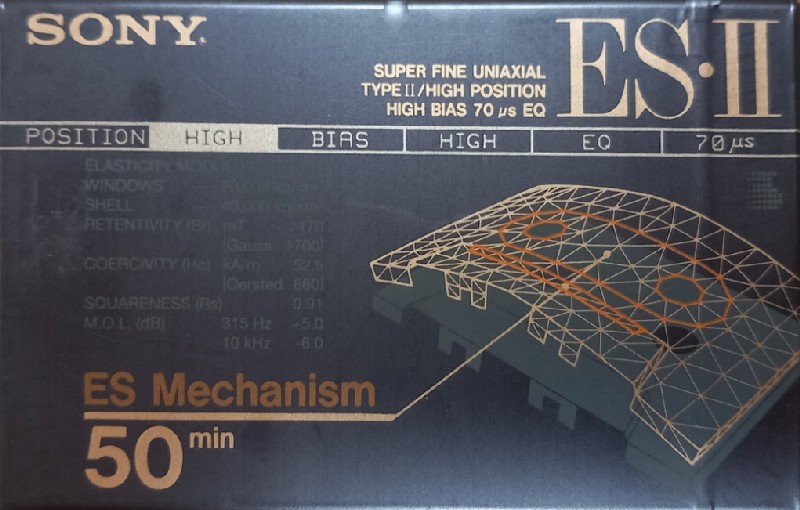 Compact Cassette Sony ES-II 50 "C-50ES2A" Type II Chrome 1992 Japan