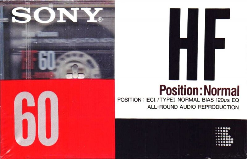 Compact Cassette Sony HF 60 Type I Normal 1991 Europe
