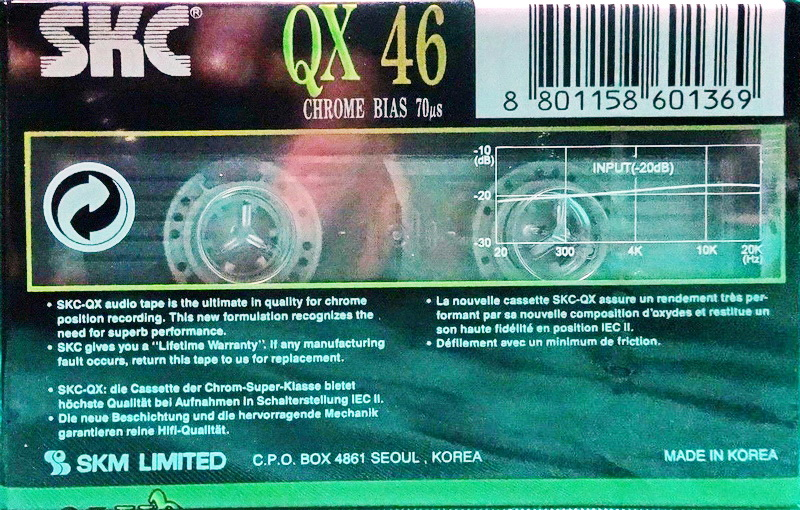 Compact Cassette: Sunkyong Magnetic Limited (SKM) SKC - QX 46