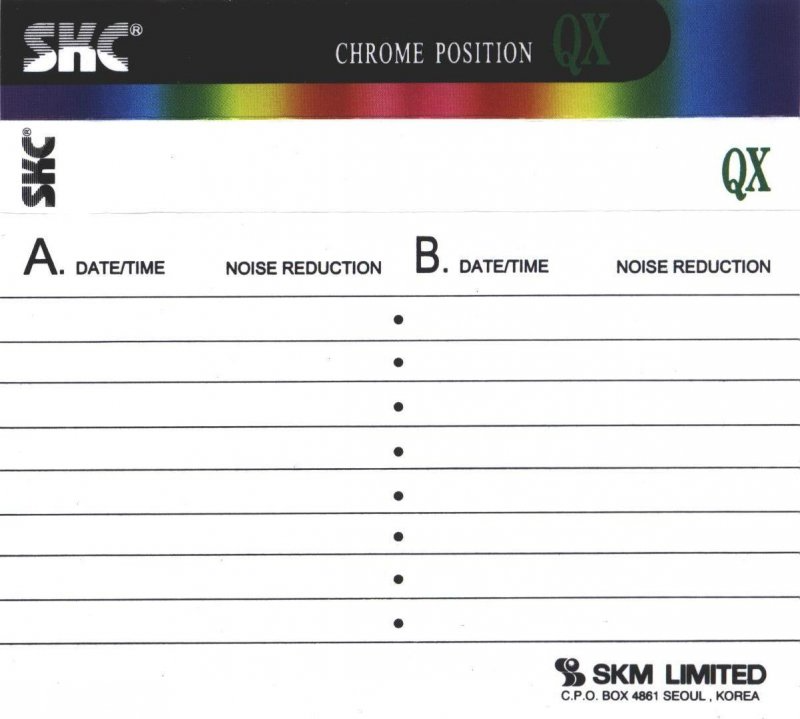 Compact Cassette: Sunkyong Magnetic Limited (SKM) SKC - QX 46