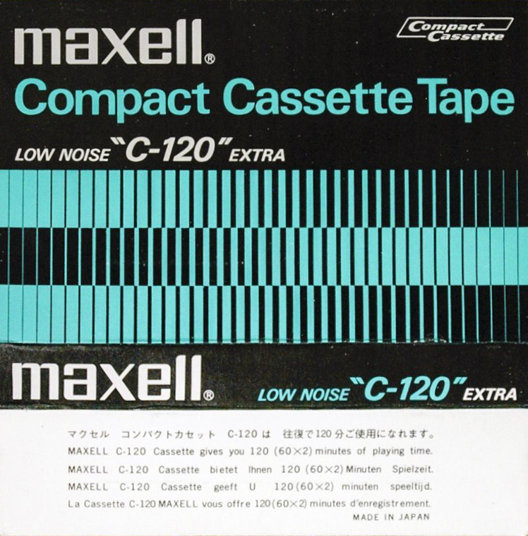 Compact Cassette Maxell 120 "Extra" Type I Normal 1970 Worldwide