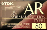 Compact Cassette TDK AR 80 "AR-80R" Type I Normal 1992 Japan