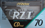 Compact Cassette Victor RZI 70 "RZ1-70N" Type I Normal 1990 Japan