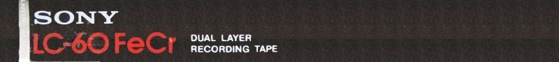 Elcaset Sony 60 "FeCr" Type III Ferro Chrome Japan